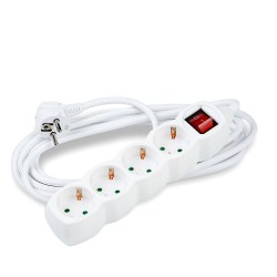 Πολύπριζο 4 Θέσεων με Διακόπτη 3x1.5mm 5m