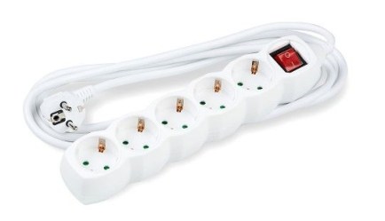 Πολύπριζο 5 Θέσεων με Διακόπτη 3x1.5mm 5m