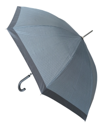 Ομπρέλα Μπαστούνι Αυτόματη Γκρι Καρώ - Ριγέ Νο9927