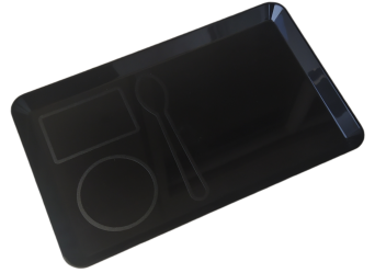 Δίσκος Ατομικός Μαύρος Πρωινού 24x15 cm