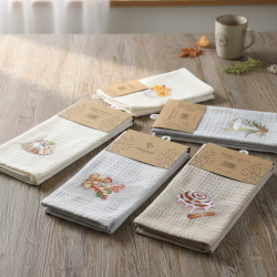 Πετσέτα Πικέ με Κέντημα 40x60cm 2τεμ.