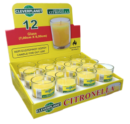 Κερί Σιτρονέλας σε Γυάλινο Ποτήρι