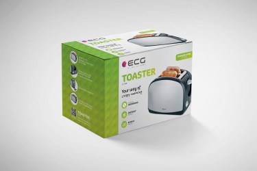 Φρυγανιέρα ECG 2 Θέσεων Inox ST968 900W