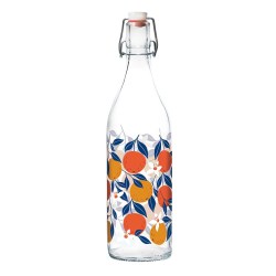Μπουκάλι Γυάλινο "Orange" με Πώμα Ασφαλείας 1Lt